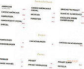 Pizzeria A L'ancienne menu