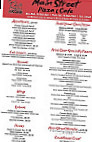 Main Street Pizza Cafe menu