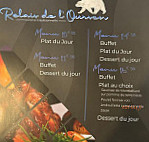 Le Relais De L’ourson menu