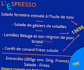 L’espresso menu