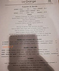 La Grange menu