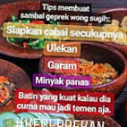 Wong Sugih menu