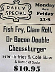 Gene's Fish Fry menu