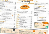 Pizzeria La Notte menu