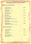 Restaurant Poseidon menu