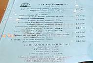 Le Parisien menu