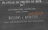 La Ptite Barque menu