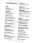 Royal Oaks Golf Club menu