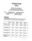 Lloyd's Schoolhouse Pizza menu