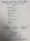 Mustard Seed Cafe And Catering Co. menu