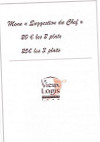 Le Vieux Logis menu