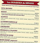 Sergio Burger menu