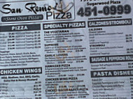 San Remo Pizza menu