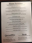 Mazzine's Italian menu