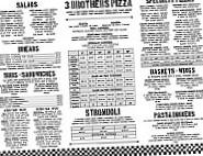 3 Brother's Family Pizza menu