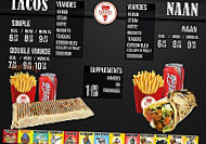 Planete Kebab menu