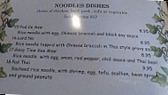 Thai Thai menu