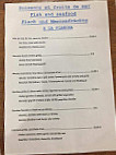 La Baleine Bleue menu