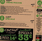 Pizzeria 340°c menu