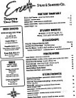 Erie Steak Seafood Co. menu