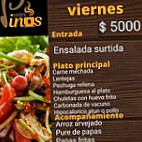 Entre Pinos menu