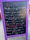 Le Saint Sicaire menu