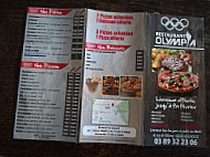 Restaurant Olympia menu