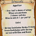 Aztec Authentic Mexican menu