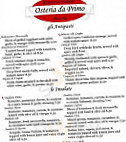 Osteria Da Primo menu