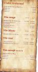 La Commanderie menu