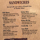 Palace Cafe menu