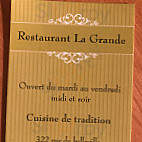 La Grande menu