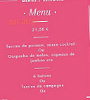 Le Coste Mor menu