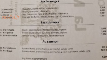 Creperie La Maillette menu