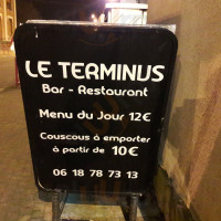 Le Terminus menu