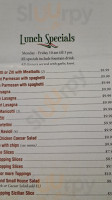 Salvo’s Pizza menu