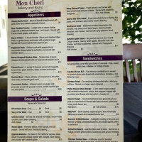 Mon Cheri Bakery And Bistro menu