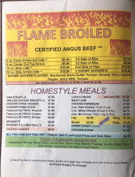 Friendship Acres Grill menu