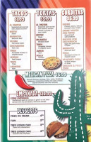 Lucero's Mexican menu