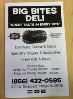 Big Bites Deli menu