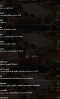 Le Cèdre menu