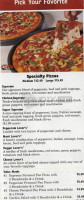 Pizza Hut menu