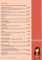 Sawatdee menu