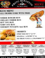 Frito Banditos New Mexican Eatery menu