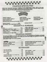 Bill's Place menu