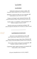 Auberge de la Brie menu