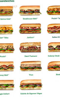 Subway menu