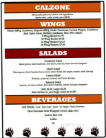 Bruno's Pizza Wings menu