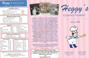 Heggy Confectionery menu