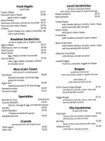 Bandon Coffee Cafe menu